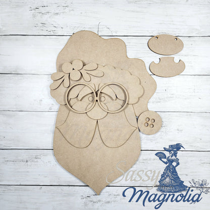 Santa With Glasses Door Hanger DIY Kit #200